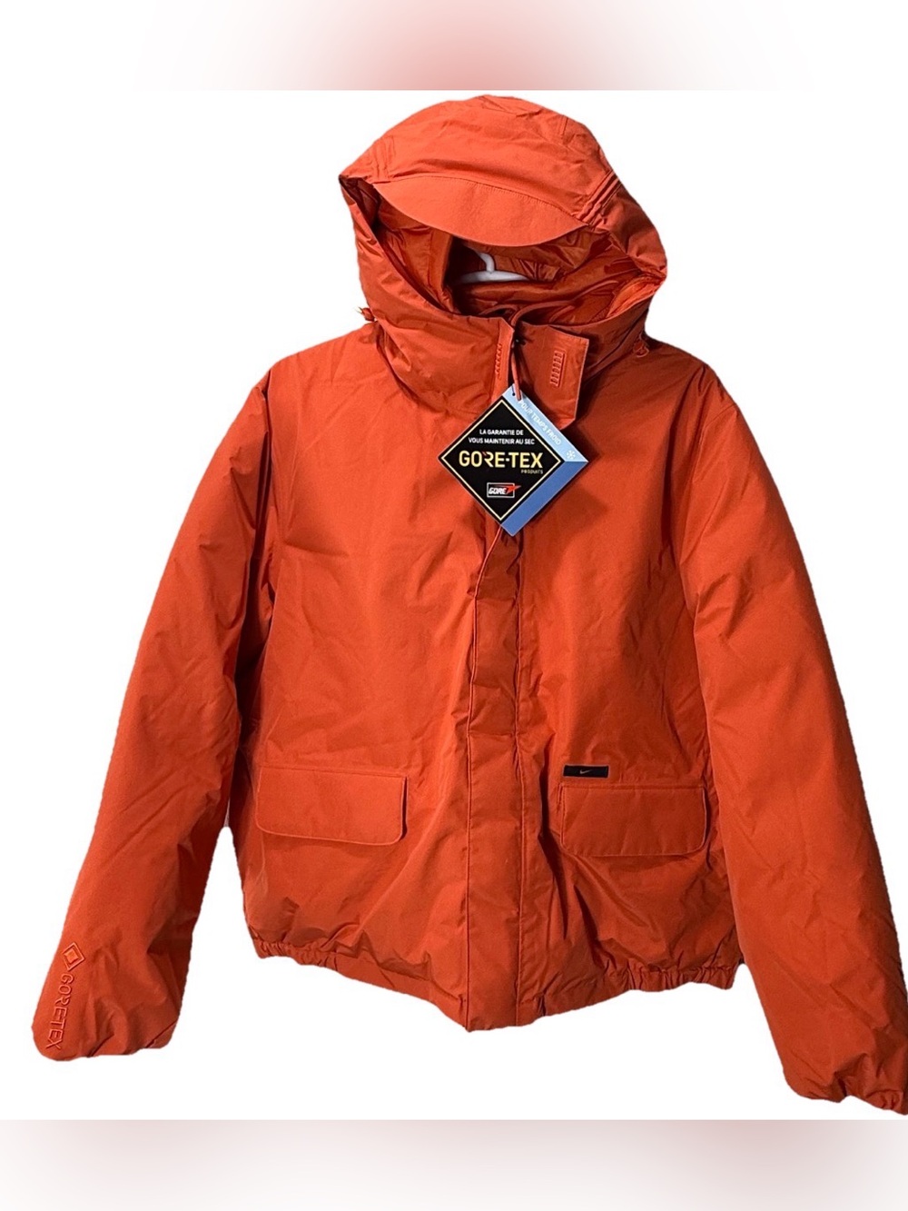 Nike Tech Therma-FIT GORE-TEX Orange Jacket Large Oversized Coral Red FZ0724-846